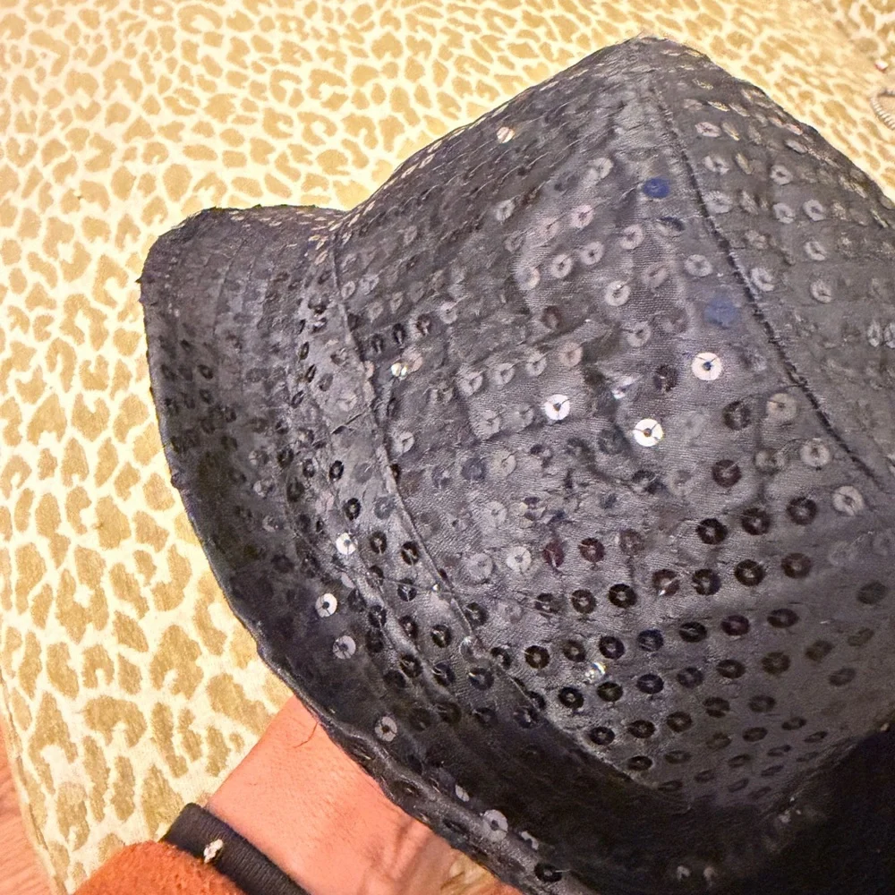 Sequin Black Happy New Year Party Hat